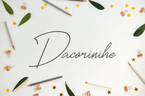 Dacorinihe: A Handwritten Typeface for Modern Editorial Design