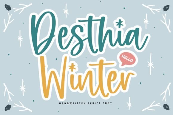 Desthia Winter: A Handwritten Typeface for Editorial Elegance