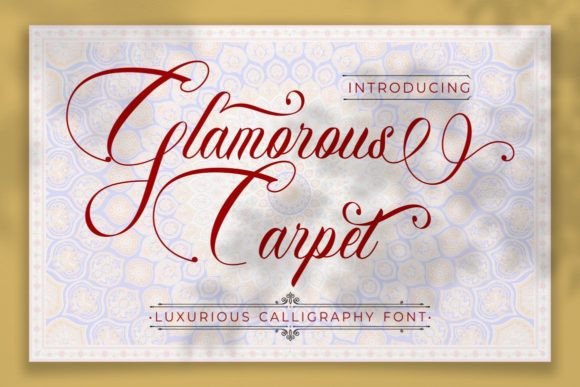 Glamorous Carpet: A Premium Script Font for Editorial Elegance