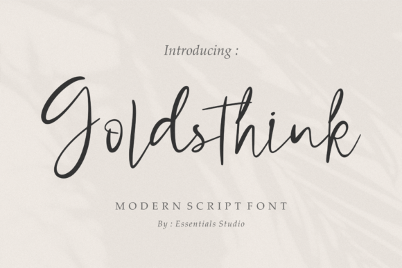 Goldsthink: A Premium Script Font for Modern Campaigns