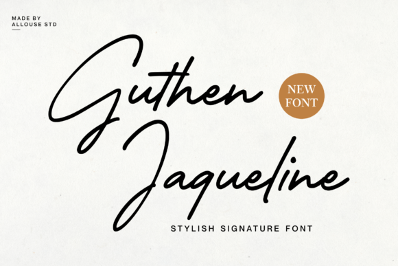 Guthen Jaqueline Font Review: A Signature Script for Creative Branding