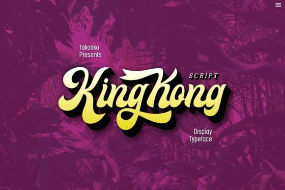 Kingkong Font: A Groovy Script Typeface That Elevates Branding