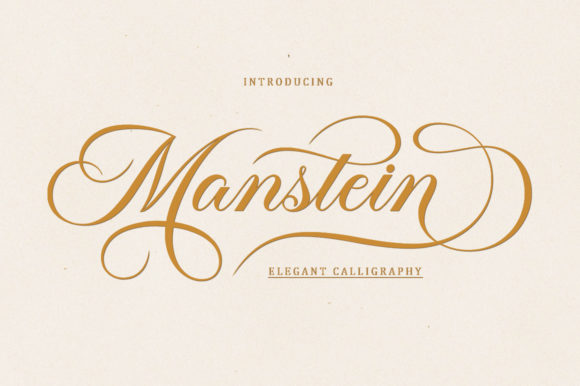 Manstein Script Font for Crafters and Product Makers