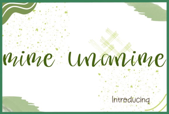 Mime Unanime: A Handwritten Font for Heartfelt Creations