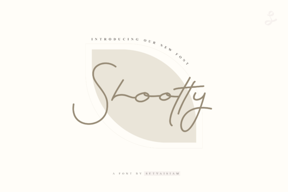 Shootty: A Delicate Script Font for Branding with Heart