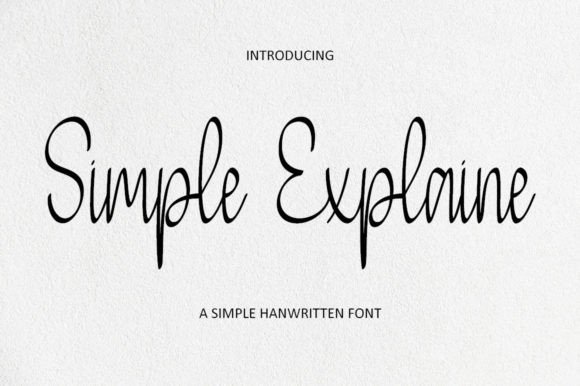 Simple Explaine: A Script Font That Elevates Brand Messaging